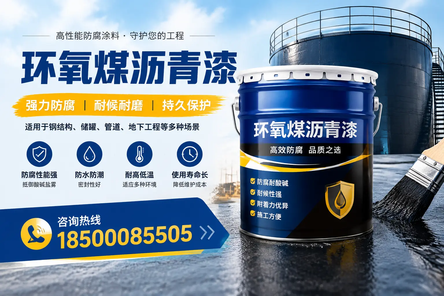 环氧煤沥青漆在工业中的应用，鹤壁企业的选择